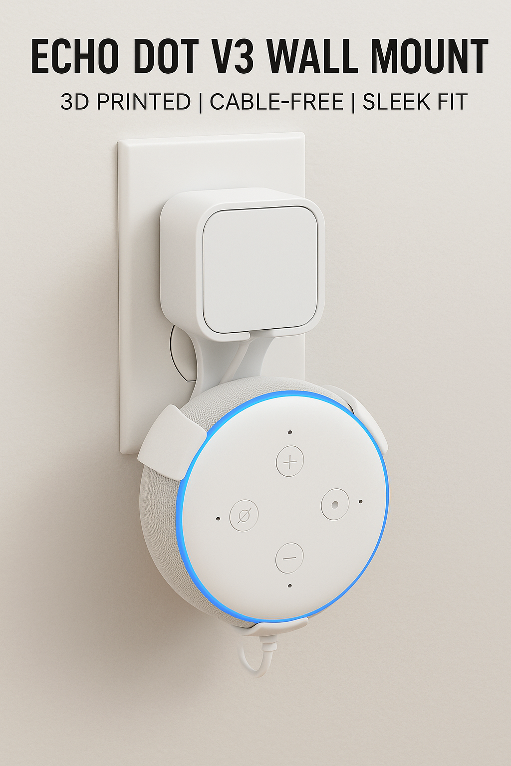 Echo Dot Socket Mount In Use